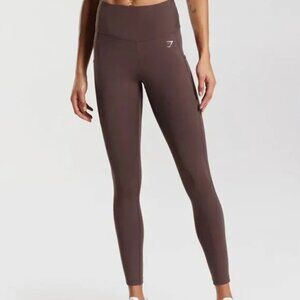 Gymshark Pocket Leggings in Chocolate Brown